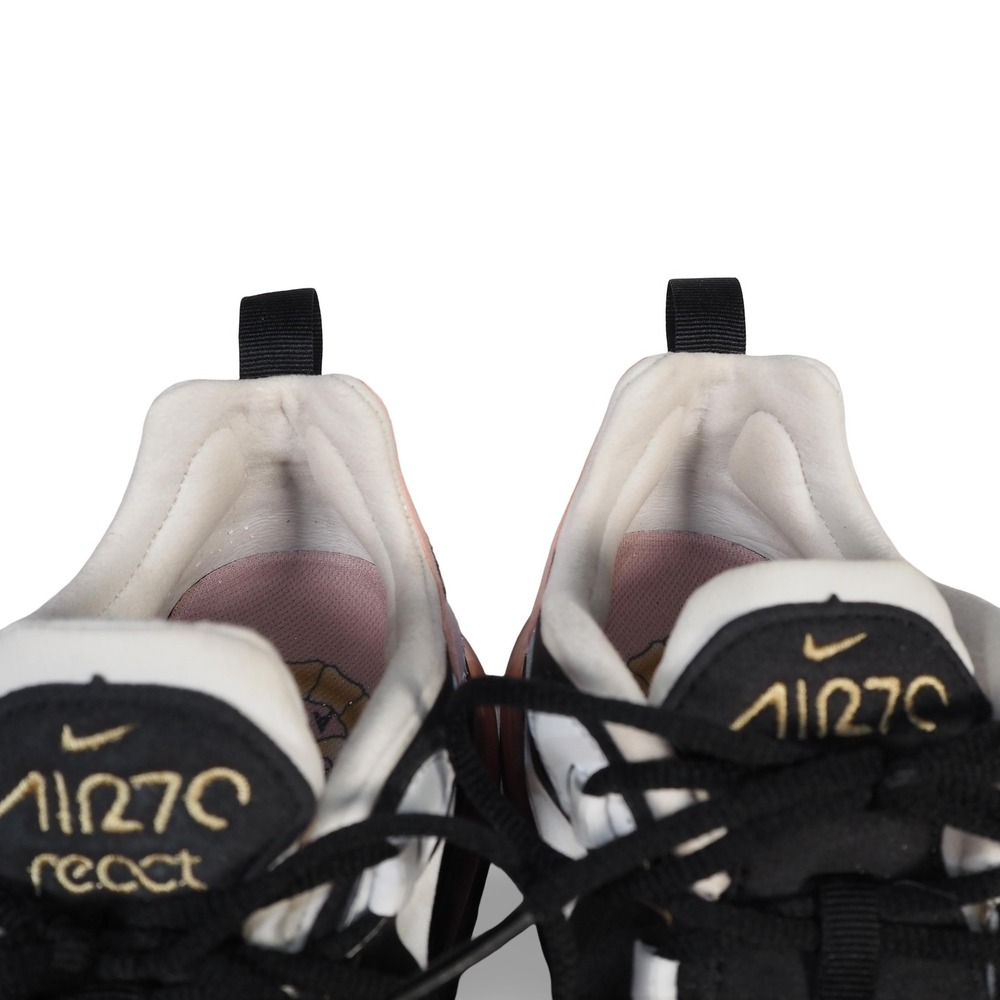 Nike Air Max 270 React Women's 11 Running Shoes Black White Coral AT6174-005 - Picture 12 of 12